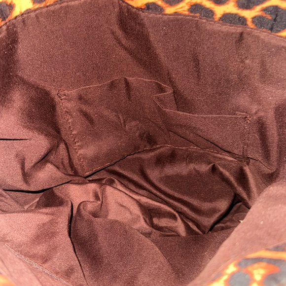 LV upcycled tote Leopard Print Tote with Blue Accents - Picture 6 of 6